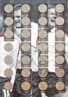 Nagy-Britannia / Anglia 2004. Az angol labdarúgó-válogatott hivatalos éremgyűjteménye kétoldalas Ni érmek az angol játékosok arcképével, hivatalos albumban (28db, 24xklf, teljes szett) T:1-2 United Kingdom / England 2004. Official England squad medal collection two-sided Ni medals with portrait of the English players (28pcs, 24xdiff, full set) C:UNC-XF