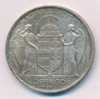 1939. 5P Ag "Horthy balra" T:1-,2 patina Adamo P8.2