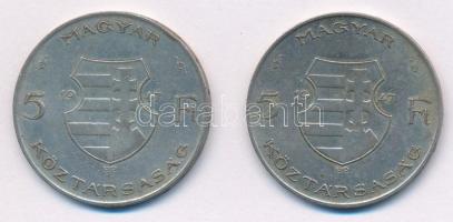 1947. 5Ft Ag "Kossuth" (2x) T:3 patina Adamo F8.1