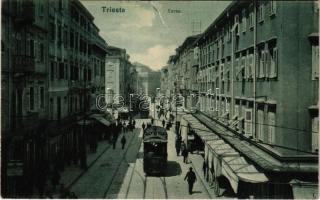 Trieste, Trieszt; Corso / street, tram (tear)