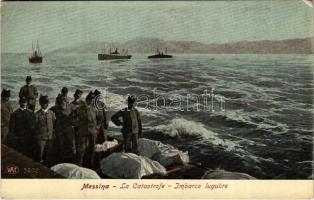 1908 Messina, La Catastrofe, Imbarco lugubre / catastrophe, boarding at the port, earthquake (EK)