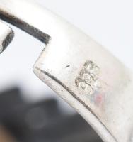 Ezüst(Ag) gyűrű citrinnel, jelzett, állítható méret, bruttó: 6,7 g