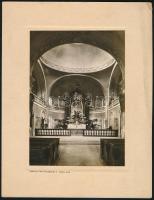 cca 1930 Templombelső oltárral, kartonra kasírozott fotó, Csehi-foto Pécs jelzéssel, 17x12 cm