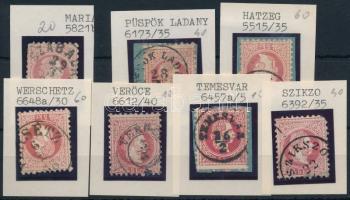 1867 7 db klf szép / olvasható bélyegzés