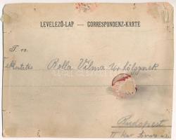 1898 (Vorläufer) Budapest I. Várbazár. Díszített litho lap (15 x 12 mm) (vágott / cut)