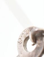 Ezüst(Ag) nyaklánc virágos függővel, jelzett, h: 38 cm, bruttó: 6,2 g