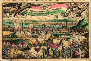 1936 Budapest, 250. évforduló Budavár visszavétele a törököktől 1686. szeptember 2-án. Art Nouveau, floral (EK)