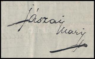 1907.okt. 26 Jászai Mari (1850-1926) színésznő autográf levele Gerő Ödön (1863-1939) művészeti újság...