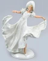 Schaubachkunst porcelán táncosnő szobor. Kézzel festett, jelzett, hibátlan 24 cm