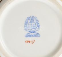 Herendi Apponyi mintás bonbonniere és hamus. Kézzel festett, jelzett, hibátlan d: 12 cm