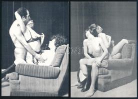 cca 1960 2 db vintage erotikus fotó kép 14x10 cm