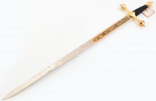 Toledói spanyol dísz kard bőr tokkal 87 cm