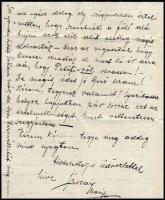 1908. febr. 3. és 8. Jászai Mari (1850-1926) színésznő autográf, kettő darab levele Gerő Ödön (1863-...