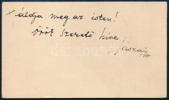 1908. febr. 3. és 8. Jászai Mari (1850-1926) színésznő autográf, kettő darab levele Gerő Ödön (1863-...