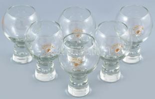 6 db Unicum szilva design pohár, m: 13 cm