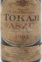 1992 Soltész Borház 5 puttonyos Tokaji aszú, Narancsi dűlő, bontatlan palack, 0,5 l. Pincében, szaks...