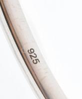 Ezüst(Ag) karperec, kövekkel gazdagon kirakva, jelzett, 5,5×6 cm, bruttó: 17,2 g