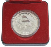 Kanada 1979. 1$ Ag "Griffon-hajó" sérült dísztokban T:BU Canada 1979. 1 Dollar Ag "Gr...