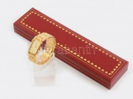 Tiffany aranyozott női kvarc karóra, fém szíjjal, újszerű, szép állapotban, eredeti bőr díszdobozban...