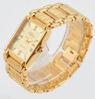 Tiffany aranyozott női kvarc karóra, fém szíjjal, újszerű, szép állapotban, eredeti bőr díszdobozban...