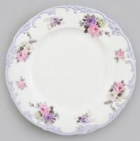 Cseh porcelán lapos tányér. Kézzel festett, jelzett, hibátlan d: 24 cm
