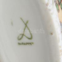 Drasche: Nagyvárad Szent László teret ábrázoló fogpiszkáló tartó. Matricás, jelzett, kopással m: 6,8...