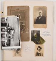 cca 1890-1970 Családtörténeti gyűjtemény a sümegi származású Szathmáry családról, egy nagyobb mappányi vegyes dokumentum, fotók, családfa, stb.