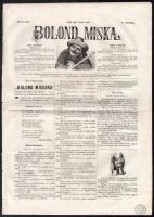 1864 Bolond Miksa élclap V. évfolyam 38. szám,politikai karikatúrákkal