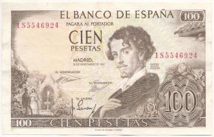 Spanyolország 1965. 100P T:III szép papír  Spain 1965. 100 Pesetas C:F fine paper Krause 150
