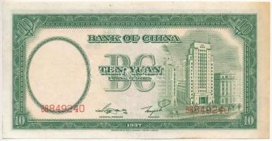 Kína 1937. 10Y T:I- 
China 1937. 10 Yuan C:AU