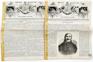 1861 Vasárnapi Újság 49-50. számai. ragasztva