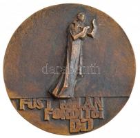Czinder Antal (1937-) 1989. "Füst Milán / Füst Milán Fordítói Díj" kétoldalas, öntött bron...