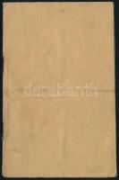 1918 Bezugsbuch - Katonai ruházati könyv