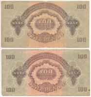 1944. 100P "A Vöröshadsereg Parancsnoksága" (2x, klf színárnyalatok) T:III,III-
Adamo P47
