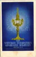 1938 Budapest XXXIV. Nemzetközi Eucharisztikus Kongresszus. Készüljünk a Magyar Kettős Szentévre! / Eucharistia Vinculum Caritatis / 34th International Eucharistic Congress (fl)