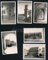 1948 Sárospatak és a Bodrog, Vörös-torony, Várudvar, Perényi-loggia felújítás előtt, stb., 43 db fot...