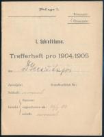 1904 Magyar katona lövés találat füzete 10 p.
