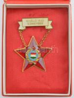 ~1980. "Kiváló Ifjú Szakember" zománcozott fém jelvény tokban T:1-