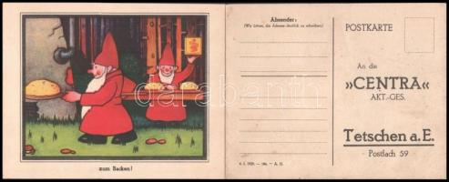 cca 1930 Vitello - Im lande der Zwerge- ételízesítő mese rajzos receptfüzete