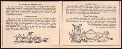 cca 1930 Vitello - Im lande der Zwerge- ételízesítő mese rajzos receptfüzete
