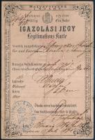 1871 Igazolási jegy Hajtva