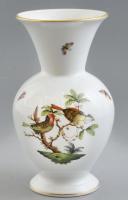 Herendi Rothschild mintás porcelán váza, kézzel festett, , jelzett, apró kopásnyomokkal, m: 20 cm