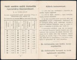 1902 Triesti Általános Biztosító reklámos zsebnaptár 32 p 12 cm Litho címlappal