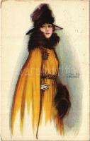 1923 Olasz divat hölgy / Italian fashion lady. G.A.M. 1725-2. s: Adolfo Busi
