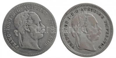 Ausztria 1870. 20kr Ag "Ferenc József" + 1872. 10kr Ag "Ferenc József" T:2,2-
A...