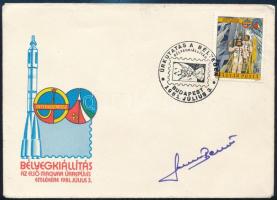 1980 Farkas Bertalan magyar űrhajós aláírása Interkozmosz alkalmi borítékon