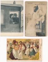 54 db RÉGI hosszú címzéses főleg motívum képeslap vegyes minőségben / 54 pre-1905 mostly motive post...