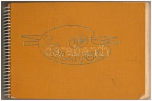 47 db MODERN magyar reprint képeslap albumba ragasztva: Budapest és vidéki városok / 47 modern Hunga...