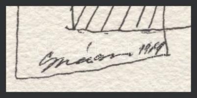 Szász Károly István (1909-1979): Arc. Tus, papír, jelzett. 31×24,5 cm