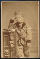 1874 Procopius Béla (1868-1945) numizmatikus gyermekkori fotója / Childhood photo ofBéla Procopius (1868-1945) numismatist,